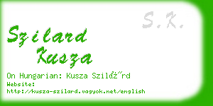 szilard kusza business card